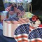 25pcs 4th of July Plates – 12"x10" Oval Paper Platters with American Flag Design (Independence)